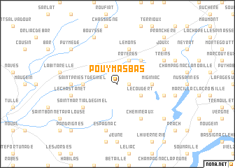 map of Pouymas Bas