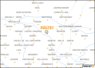 map of Pouzay