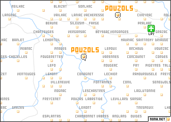 map of Pouzols