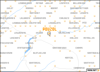 map of Pouzol