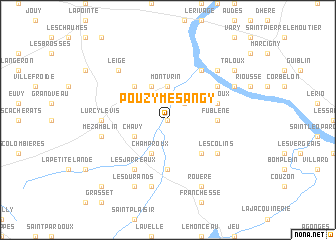 map of Pouzy-Mésangy