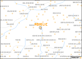 map of Povelić