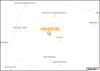 map of Povoação