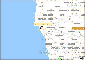 map of Povoação