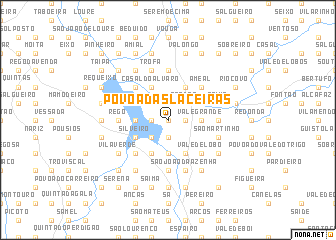 map of Póvoa das Laceiras