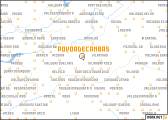 map of Póvoa de Cambas