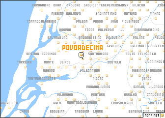 map of Póvoa de Cima