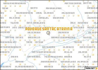 map of Póvoa de Santa Catarina