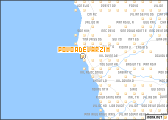 map of Póvoa de Varzim