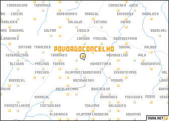 map of Póvoa do Concelho