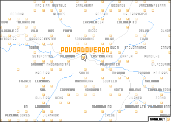 map of Póvoa do Veado