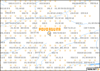 map of Póvoa Dura