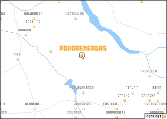 map of Póvoa e Meadas