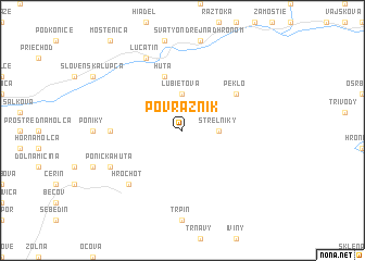 map of Povrazník