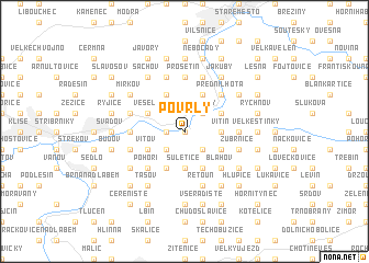 map of Povrly