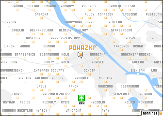 map of Powązki