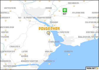 map of Powderham