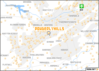 map of Powderly Hills