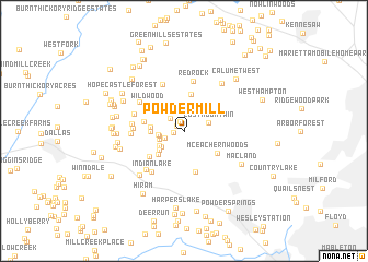 map of Powder Mill