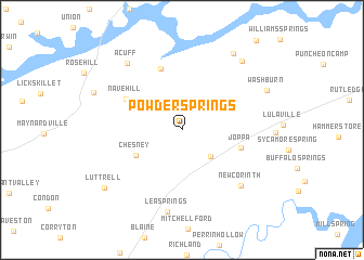 map of Powder Springs