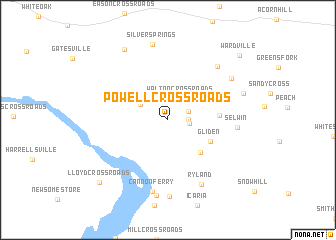 map of Powell Crossroads