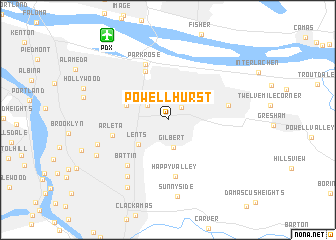 map of Powellhurst