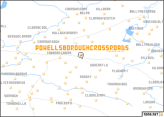 map of Powellsborough Cross Roads