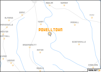 map of Powelltown