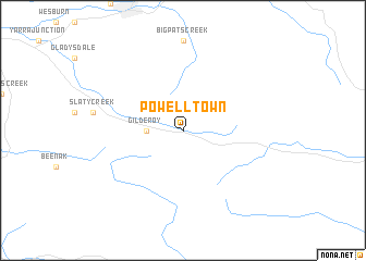 map of Powelltown