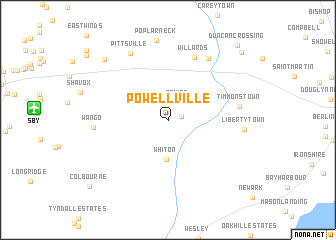 map of Powellville