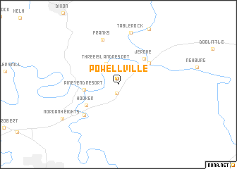 map of Powellville