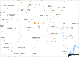 map of Powell