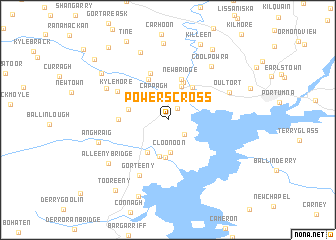 map of Powers Cross