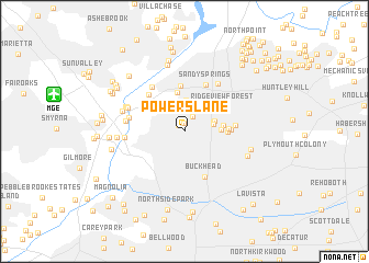 map of Powers Lane