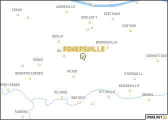 map of Powersville