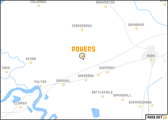 map of Powers