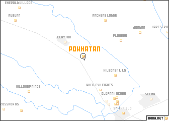 map of Powhatan