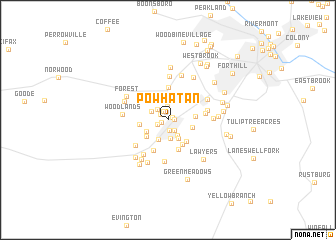 map of Powhatan