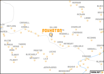 map of Powhatan