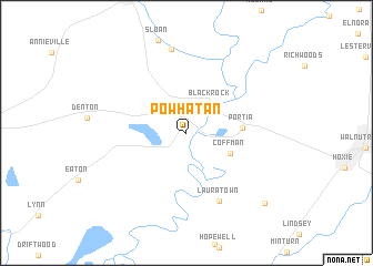 map of Powhatan