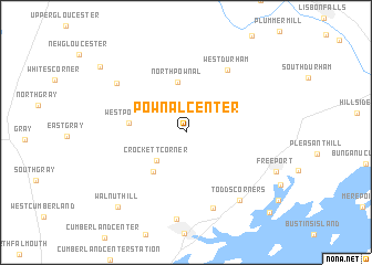 map of Pownal Center