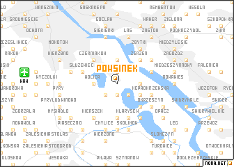 map of Powsinek