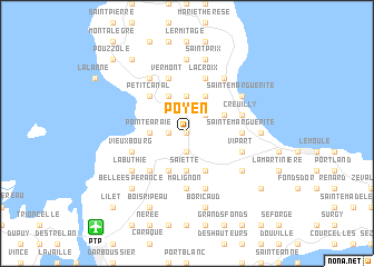 map of Poyen