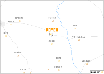 map of Poyen