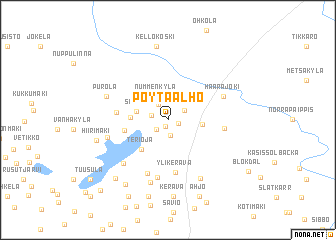 map of Pöytäalho