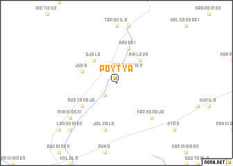 map of Pöytyä