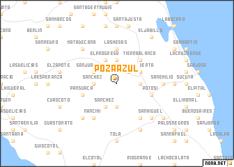 map of Poza Azul