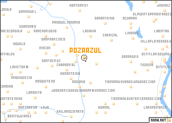 map of Poza Azul