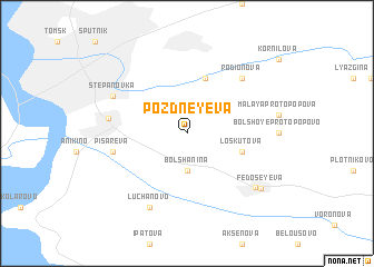 map of Pozdneyeva