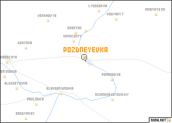 map of Pozdneyevka